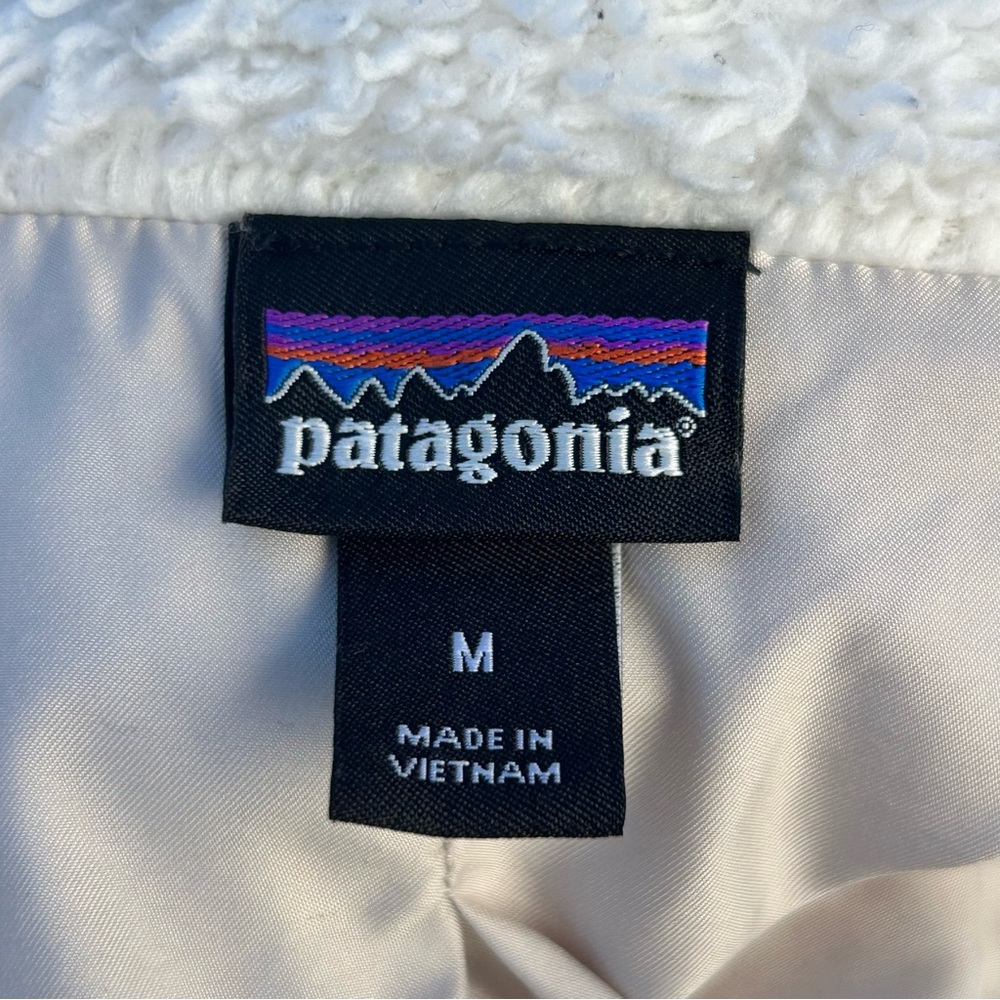 Patagonia Women's Los Gatos Fleece Jacket Full Zip Birch White | Size Medium - Picture 8 of 12